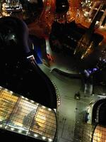 Aerial Night View of Illuminated City Centre Buildings of Birmingham Central City of England United Kingdom. March 30th, 2024 photo