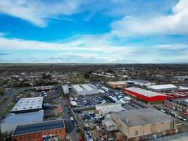 Aerial View of Central Aylesbury Town of England United Kingdom. April 1st, 2024 photo