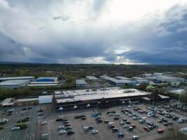 Aerial View of Central Aylesbury Town of England United Kingdom. April 1st, 2024 photo
