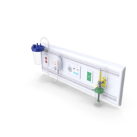 Headwall Plugged In PNG, 3d illustration , Medical View Station 3D rendering png