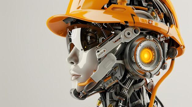 ai generado el robot, el androide, es Listo a realizar trabajo funciones ai generado foto