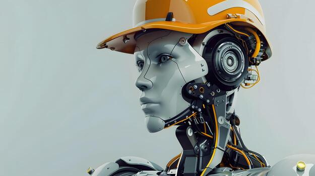 ai generado el robot, el androide, es Listo a realizar trabajo funciones ai generado foto