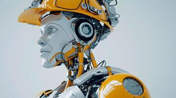 ai generado el robot, el androide, es Listo a realizar trabajo funciones ai generado foto