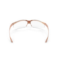 Brown Plastic Medical Safety Glasses PNG 3D Rendering