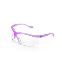3D Medical Safety Glasses PNG Violet Color