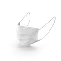 Realistic PNG medical face mask. Details 3d medical mask