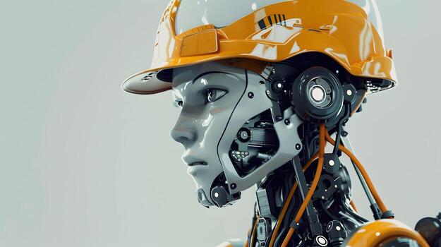 ai generado el robot, el androide, es Listo a realizar trabajo funciones ai generado foto