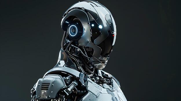 ai generado el robot, el androide, es Listo a realizar trabajo funciones ai generado foto