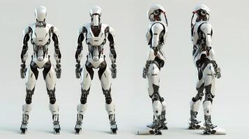 AI generated The robot, the android, is ready to perform work functions. AI Generated photo