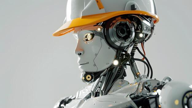 ai generado el robot, el androide, es Listo a realizar trabajo funciones ai generado foto