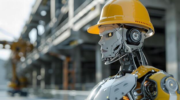 ai generado el robot, el androide, es Listo a realizar trabajo funciones ai generado foto