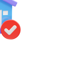 House rent icon 3d illustration rendering element png