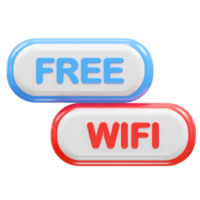 wiFi ikon 3d tolkning illustration png