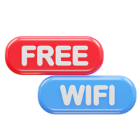 Wifi icon 3d rendering illustration png