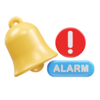 alarm icon 3d illustration rendering png