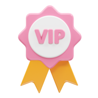 Vip icon 3d rendering element vip member icon illustration png