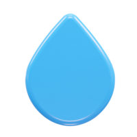 Water icon 3d rendering png