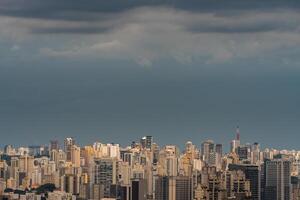 Skyline of the Center of Sao Paulo at night. Sao Paulo, Brazil. March16 2024. photo