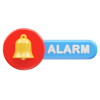 alarma icono 3d ilustración representación png