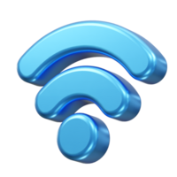 Wifi icono 3d representación ilustración png