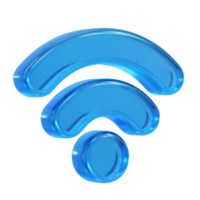 Wifi icono 3d representación ilustración png