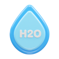 Water icon 3d rendering png