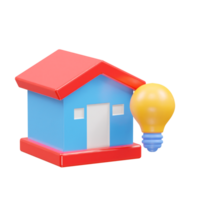 House rent icon 3d illustration rendering element png