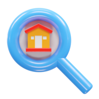 House rent icon 3d illustration rendering element png