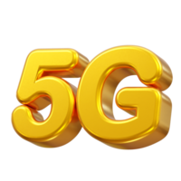 5g ícone Renderização 3d ilustração elemento png