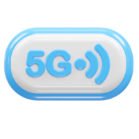 5g icona interpretazione 3d illustrazione elemento png