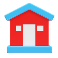 House rent icon 3d illustration rendering element png