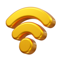 W-lan Symbol 3d Rendern Illustration png