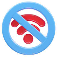 Wifi icon 3d rendering illustration png