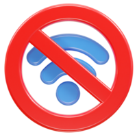 Wifi icon 3d rendering illustration png