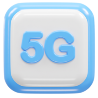 5g icône le rendu 3d illustration élément png