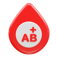 Blood icon 3d rendering illustration element png