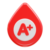 Blood icon 3d rendering illustration element png