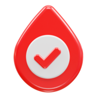 Blood icon 3d rendering illustration element png