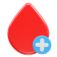 Blood icon 3d rendering illustration element png