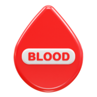 bloed icoon 3d renderen illustratie element png