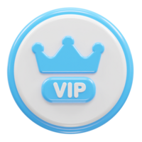 Vip icon 3d rendering element vip member icon illustration png