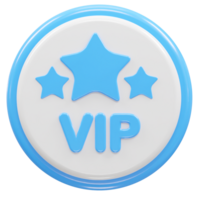 Vip icon 3d rendering element vip member icon illustration png