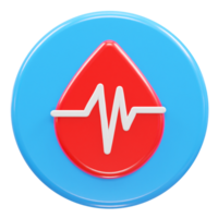 Blood icon 3d rendering illustration element png