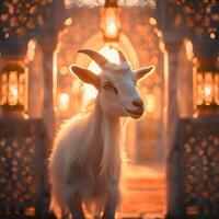 AI generated Eid al Adha Mubarak Islamic sacrifice festival photo