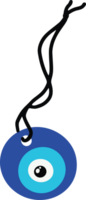 böse Auge griechisch Blau Nazar. Hand gezeichnet Türkisch Amulett. Symbol von Glück und Energie. Magie esoterisch Talisman. Charme und Korn. png
