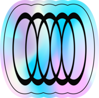 Y2k holographic orbits sticker png