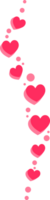 amore piace cuori. reazione e risposta per sociale media. volante emoji flusso. simboli flusso per in linea grafico. png