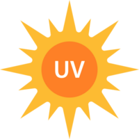 UV radiation icon solar ultraviolet light symbol for graphic design, logo, web site, social media, mobile app, ui illustration. png