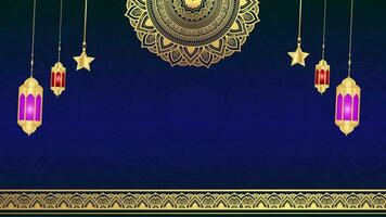 Ramadan Kareem Islamic Lantern hanging with star loop Animation video transparent background with alpha channel.