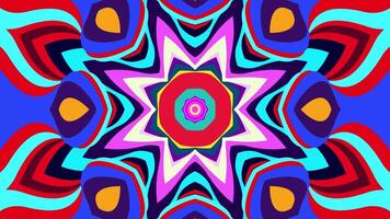 abstrakt färgrik psychedelic video för sommar musik festival